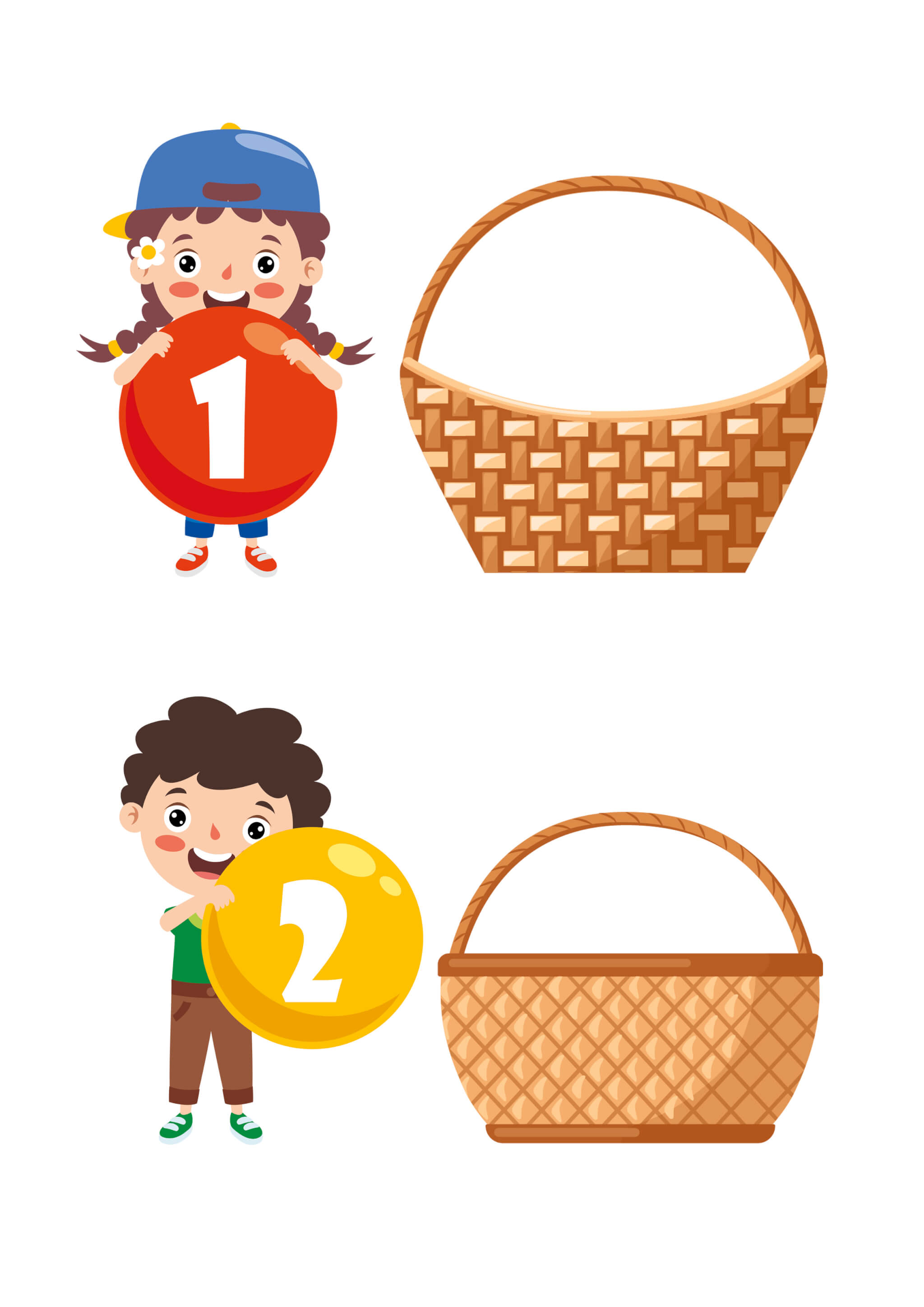 Baskets Math Printable for Counting - Image 2