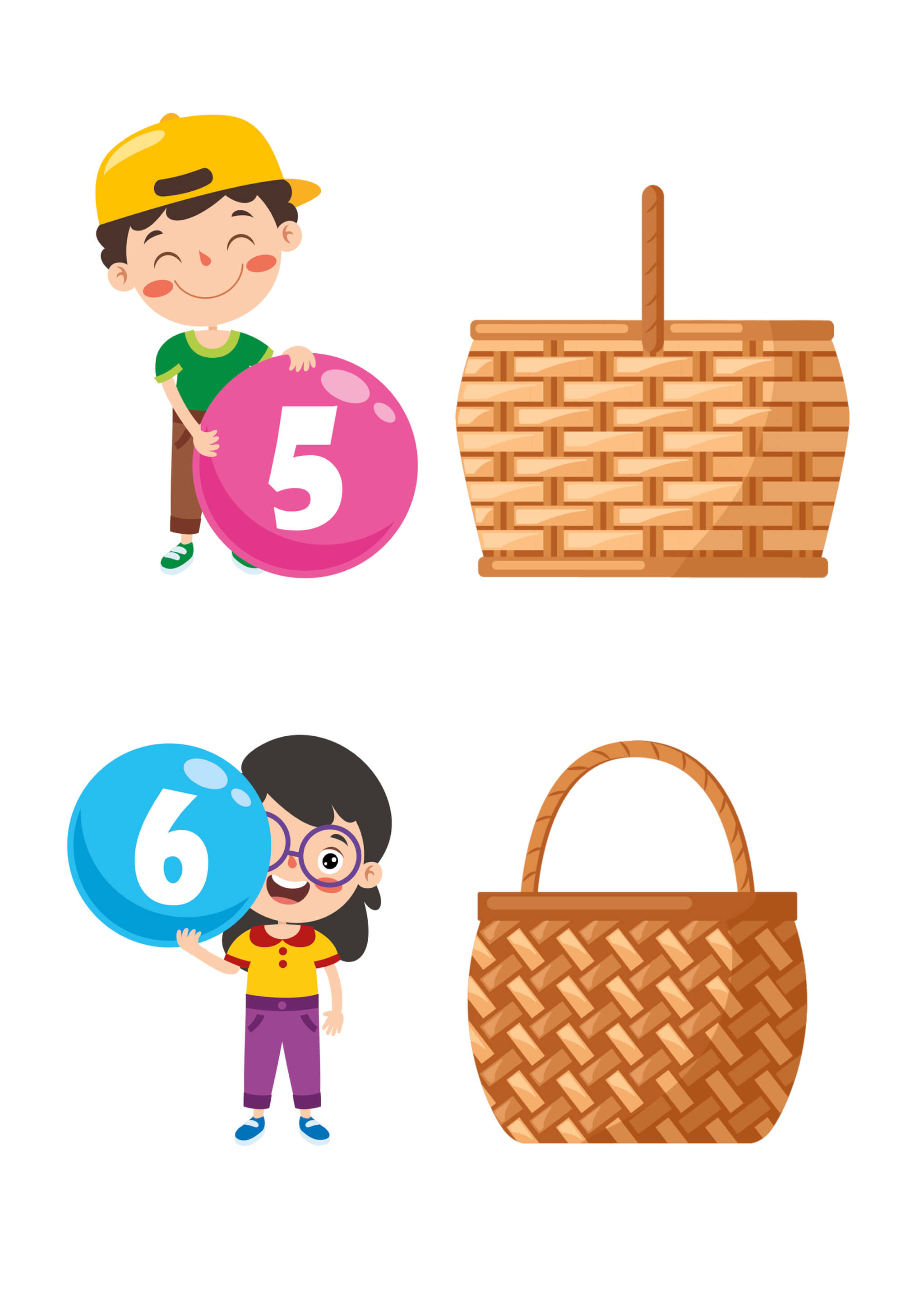 Baskets Math Printable for Counting - Image 4