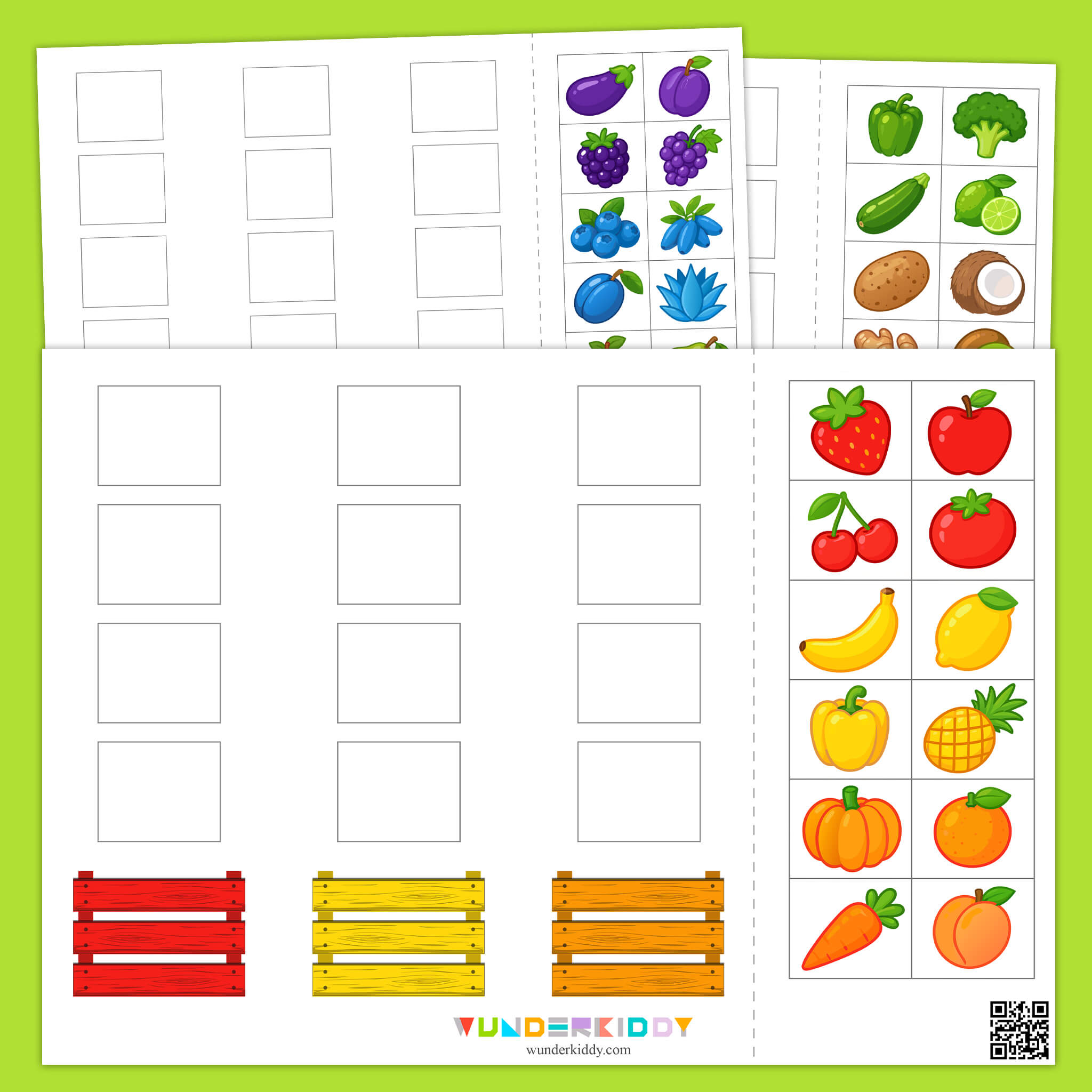 Harvest Fruit and Vegetable Color Sorting Game