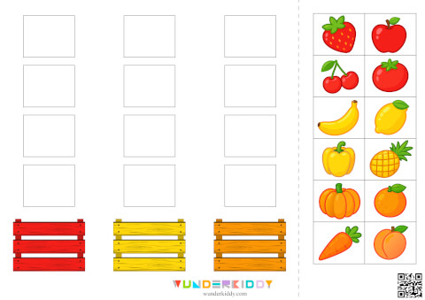 Harvest Fruit and Vegetable Color Sorting Game - Image 2
