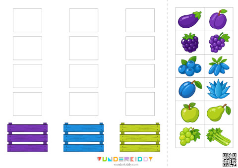 Harvest Fruit and Vegetable Color Sorting Game - Image 3