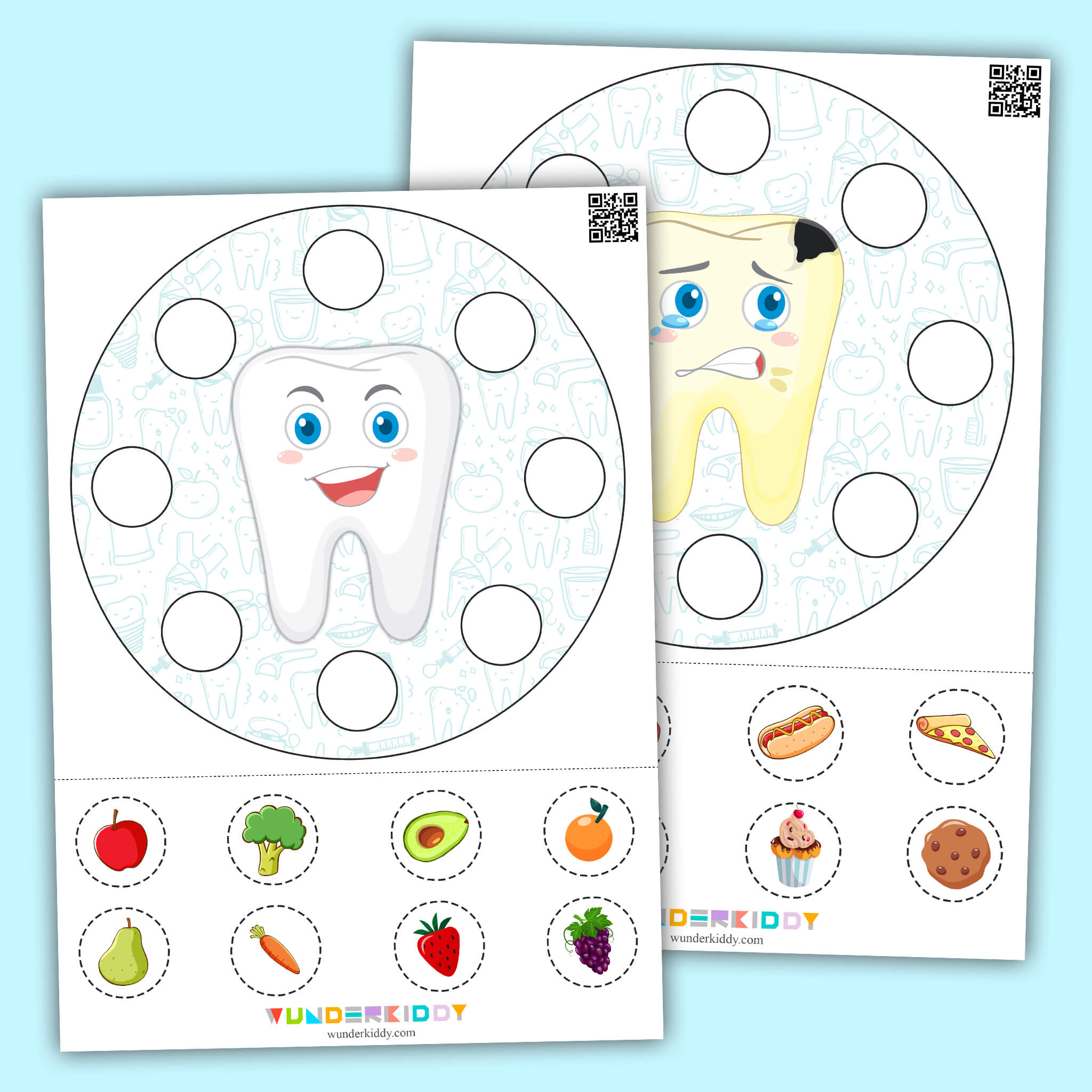 Healthy Teeth Preschool Sorting Activity