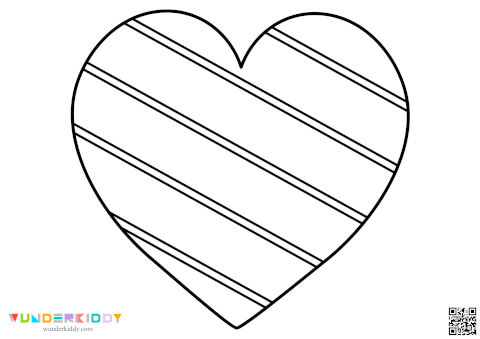 Feuilles de coloriage « Cœur » pour les enfants - Image 3