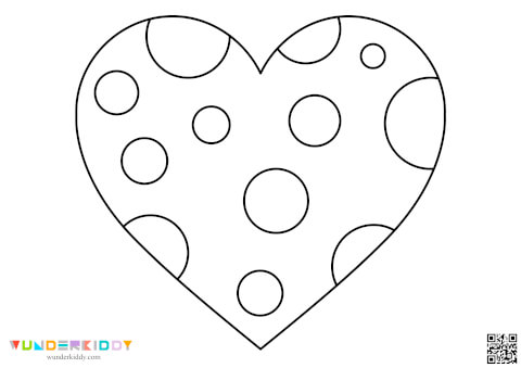 Feuilles de coloriage « Cœur » pour les enfants - Image 11