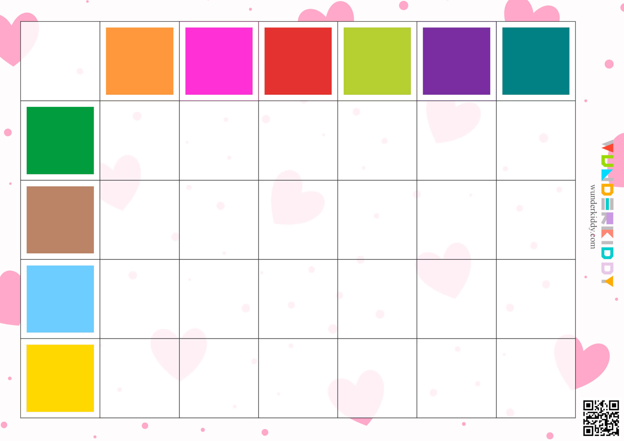 Heart Color Matching Worksheet - Image 2