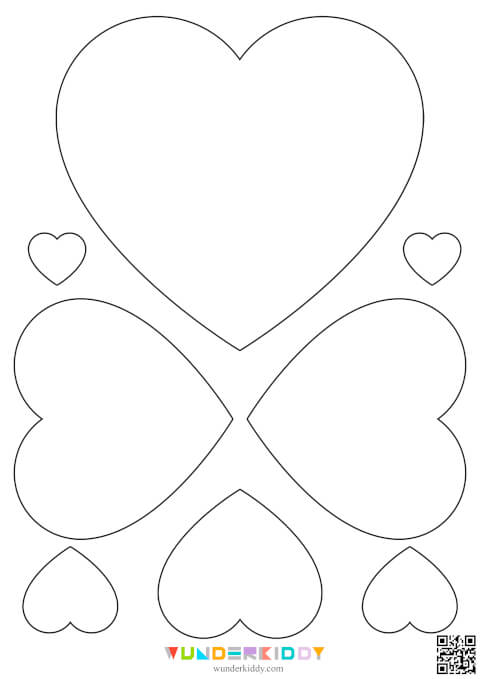 Printable Valentine’s Day Hearts Template Idea for Kids