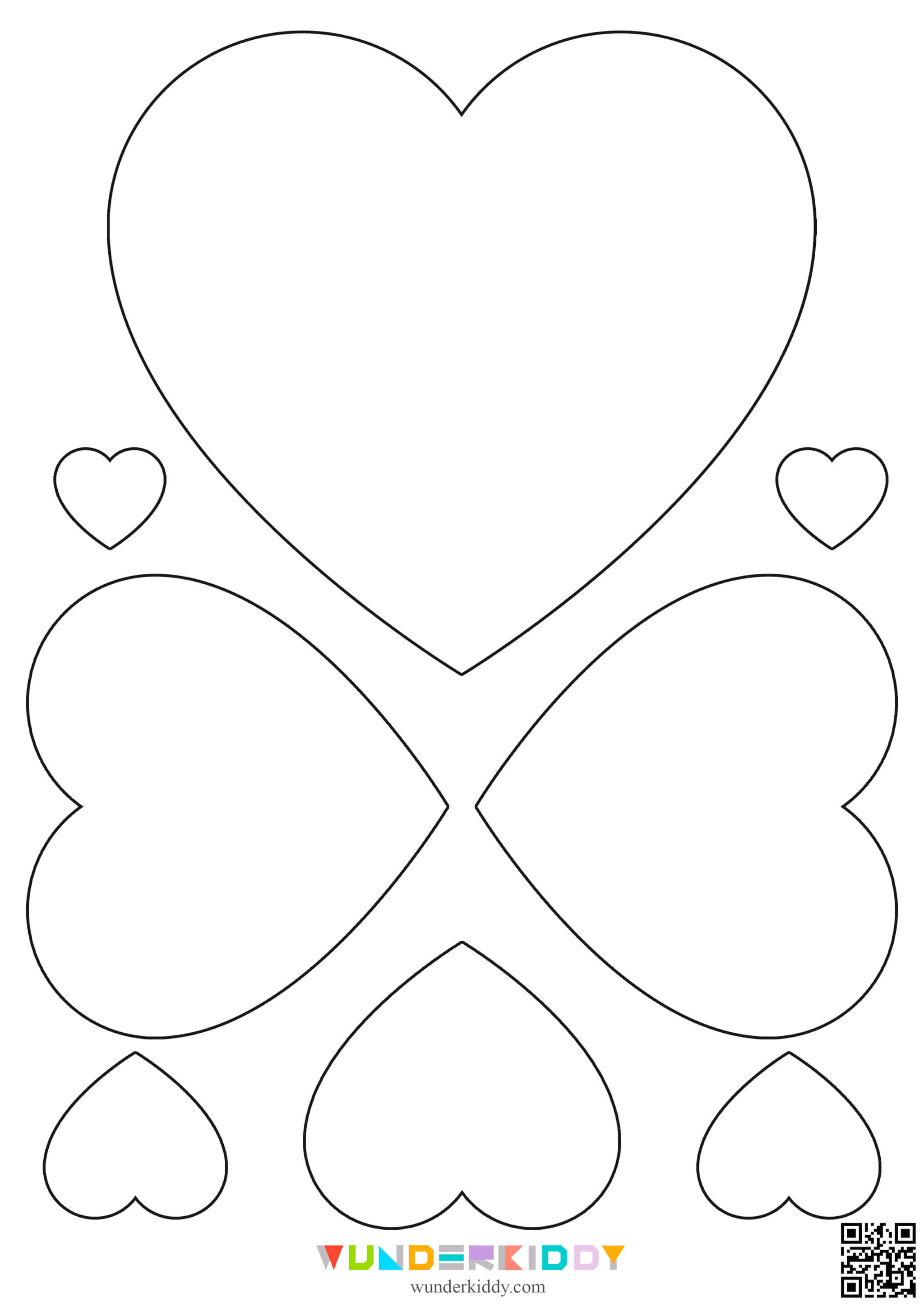 Контури та шаблони «Сердечка» для вирізання - Зображення 10