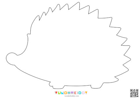 Free Printable Hedgehog Papercraft Template for Kids