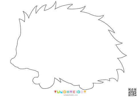 Free Printable Hedgehog Papercraft Template for Kids