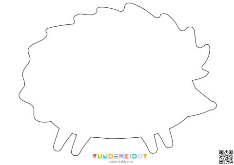 Free Printable Hedgehog Papercraft Template for Kids