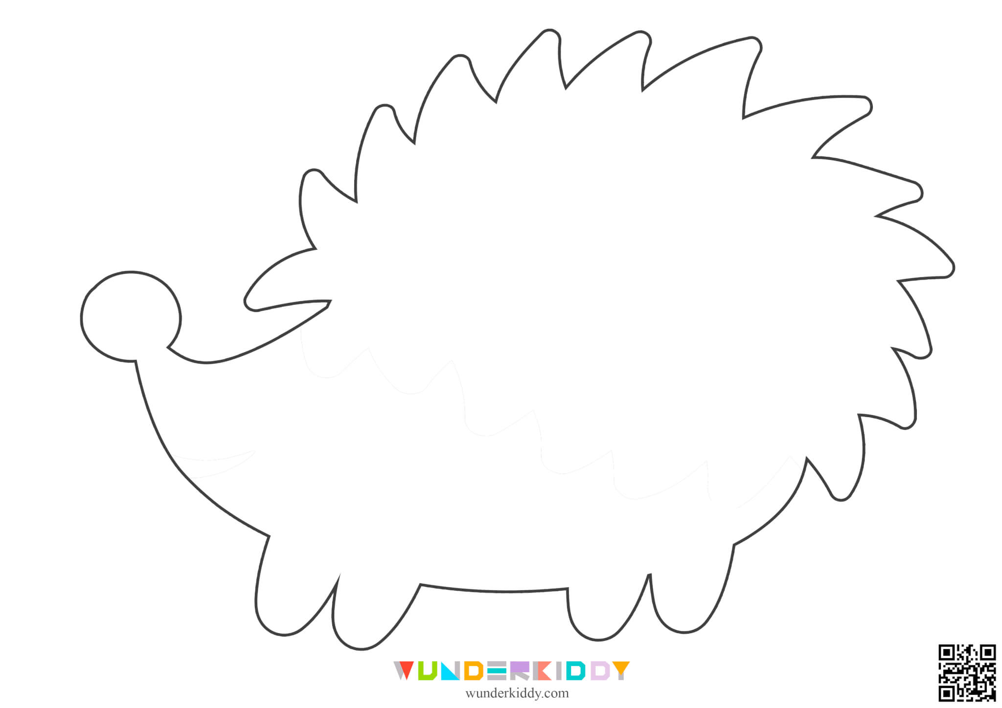 Free Printable Hedgehog Papercraft Template for Kids