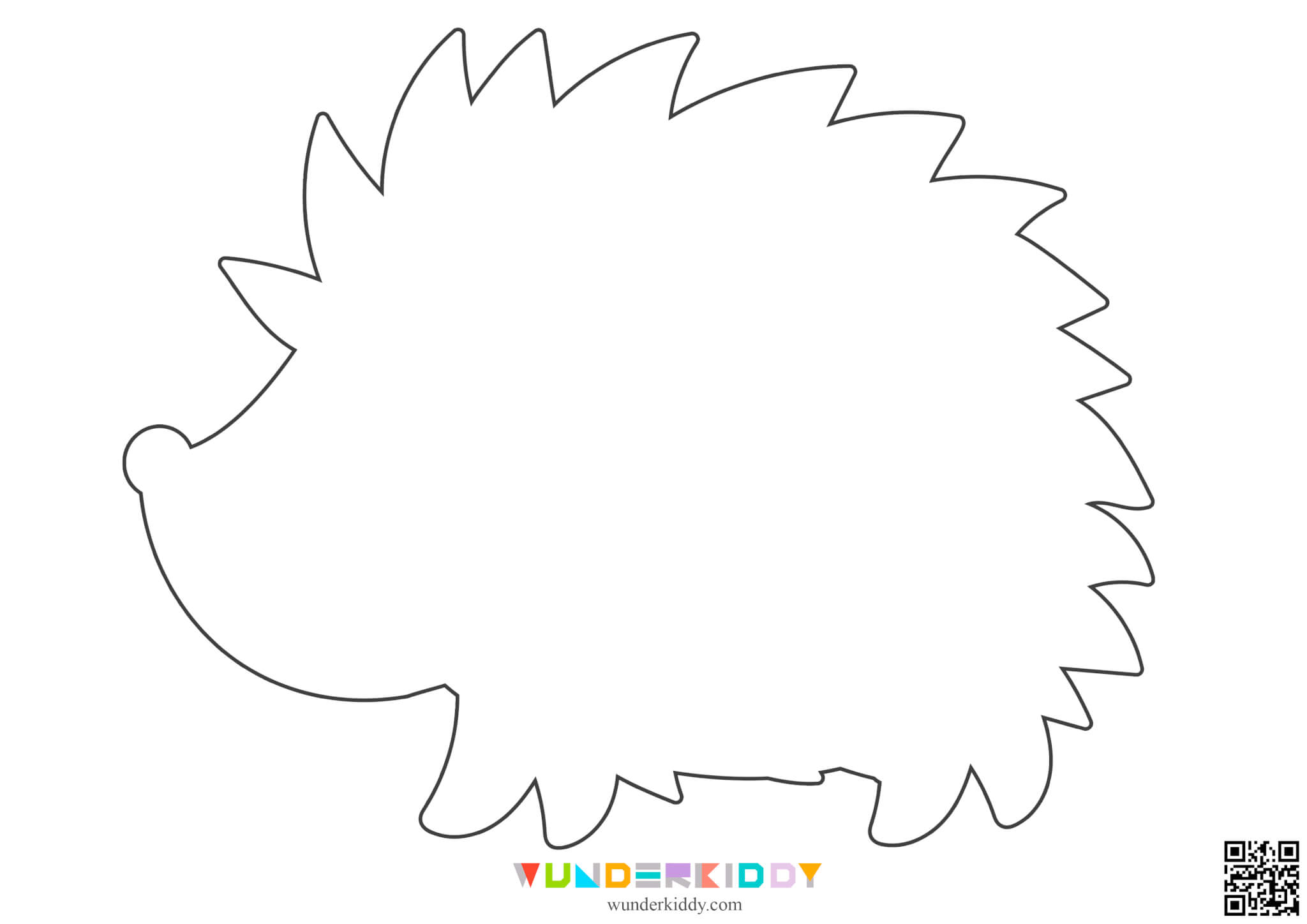 Free Printable Hedgehog Papercraft Template for Kids