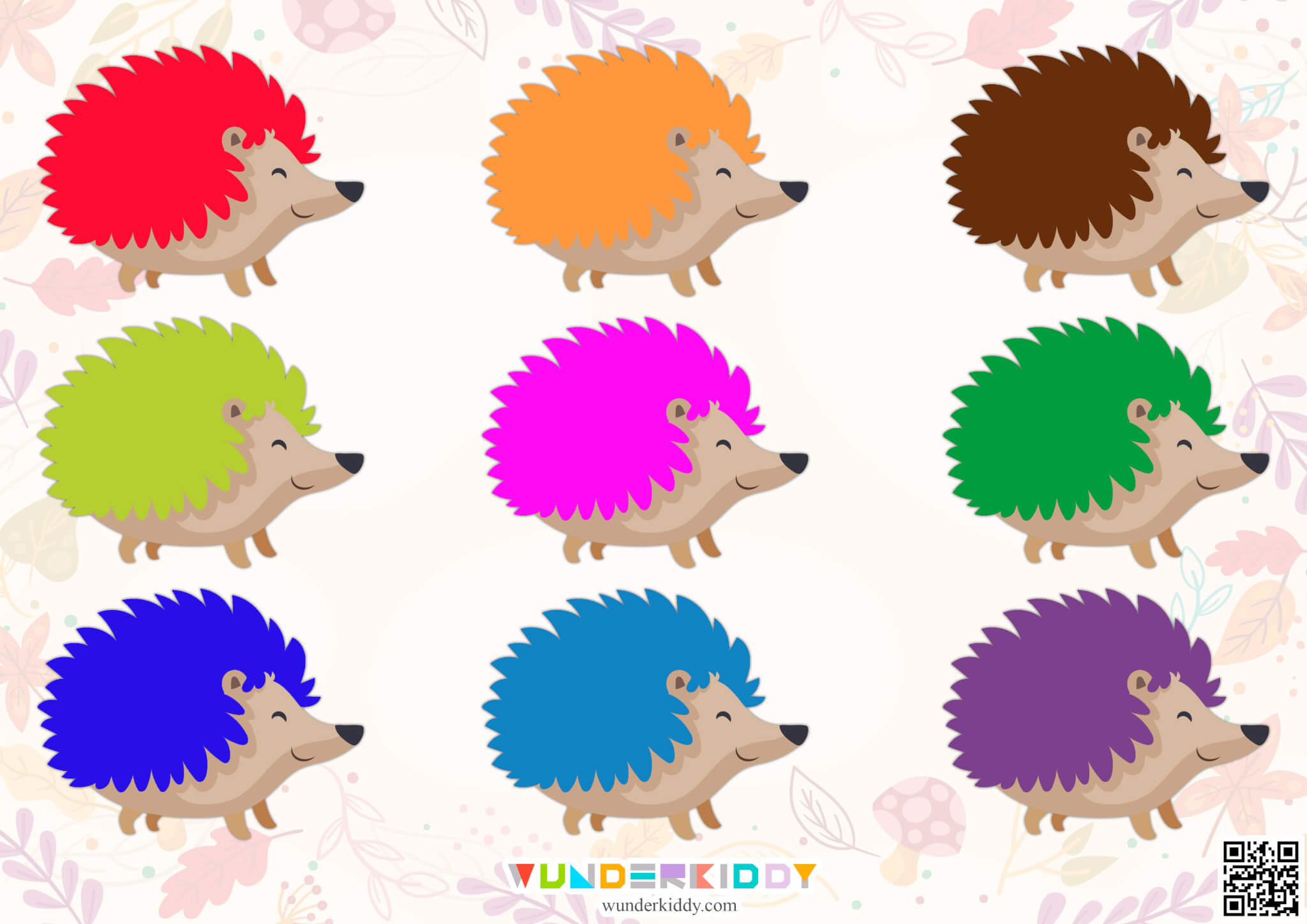 Hedgehog Color Matching Activity - Image 2