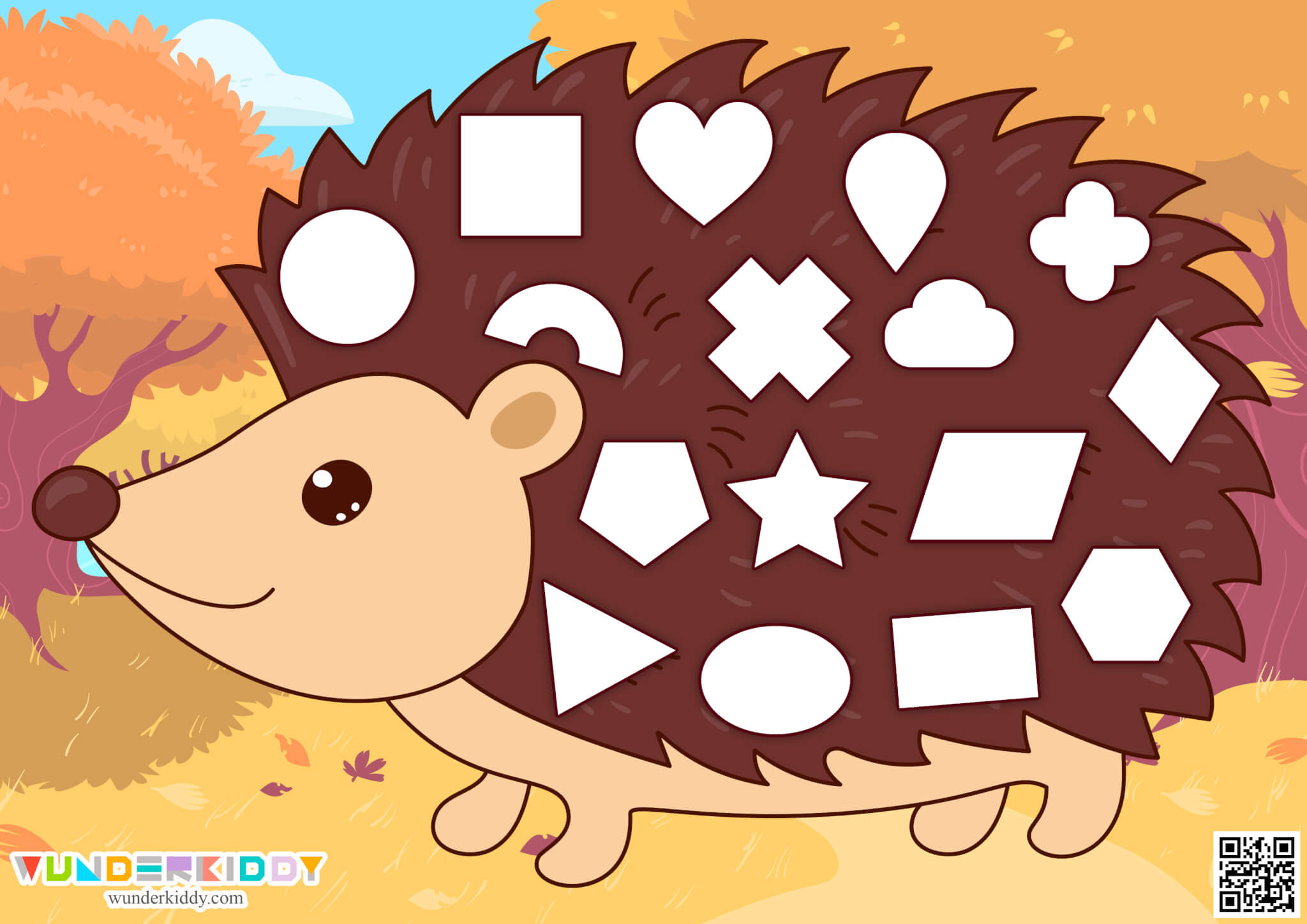 Hedgehog Shape Cut and Paste Game - Image 2