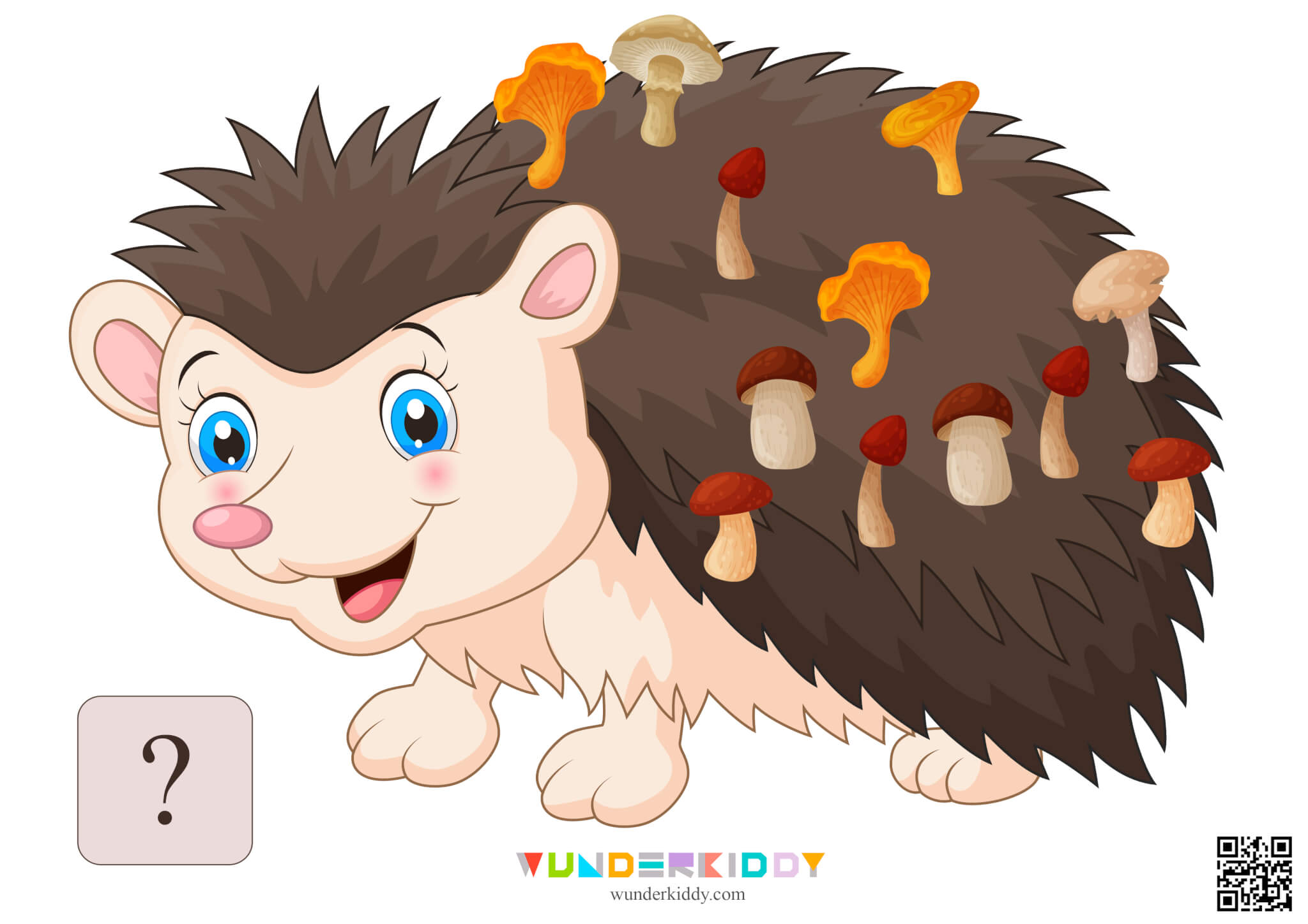 Activity sheet «Hedgehog and mushrooms» - Image 16