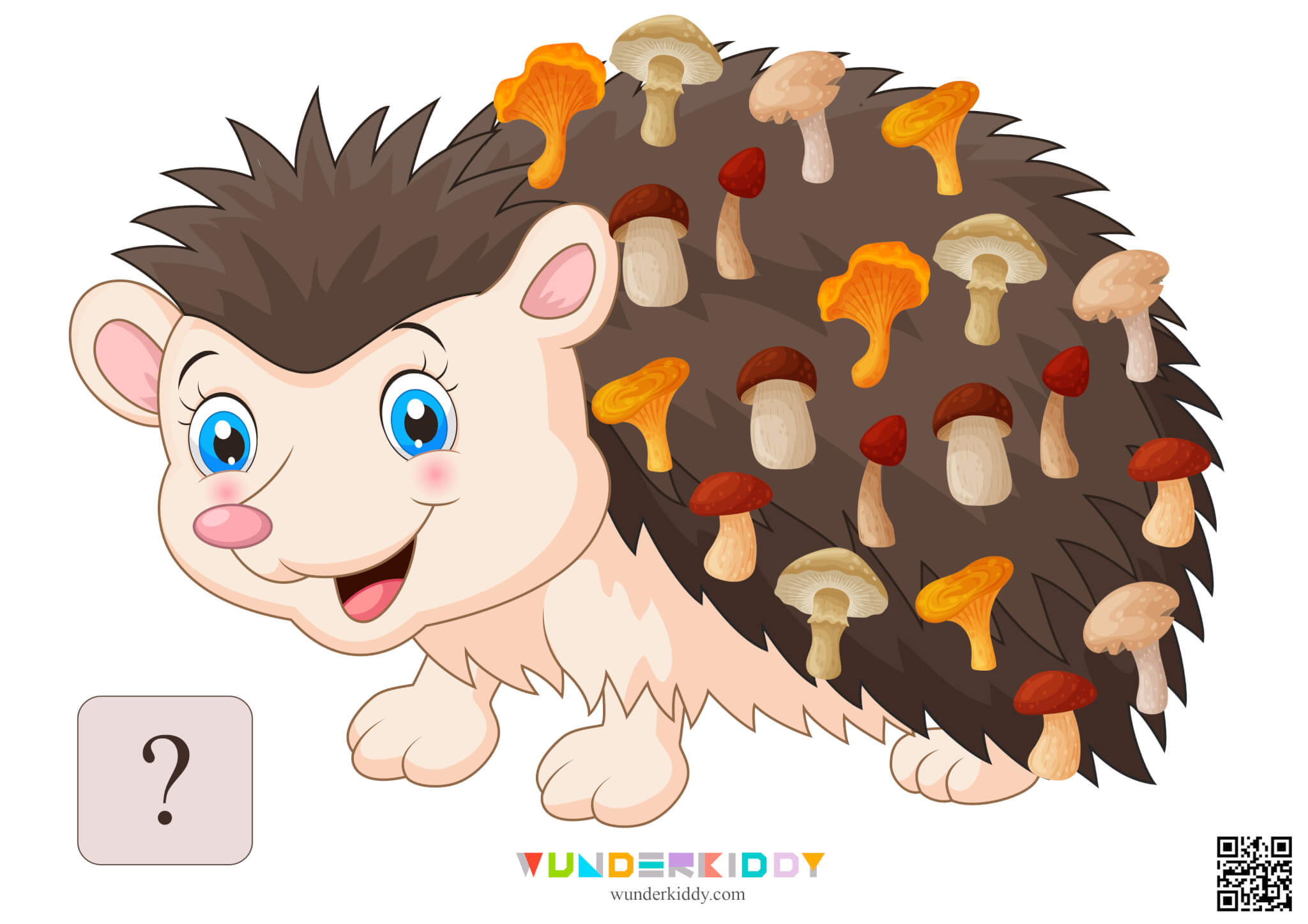 Worksheet Count to 20 with Hedgehog and Mushrooms - Image 24