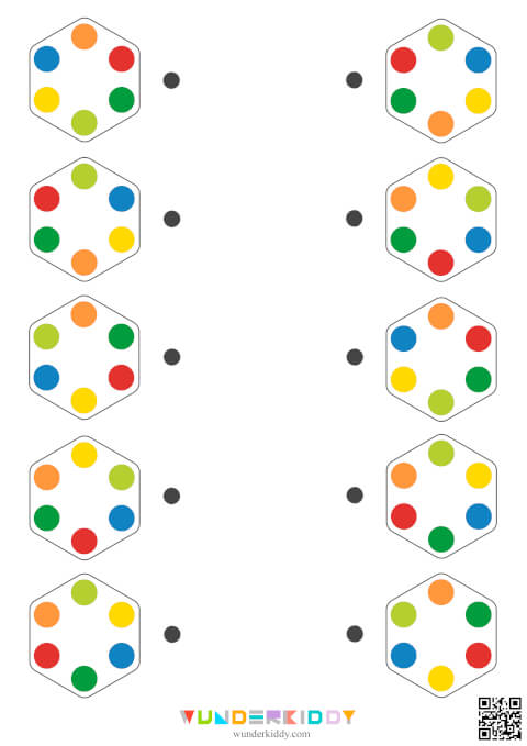 Рабочие листы «Найди пару: шестиугольники» - Изображение 2