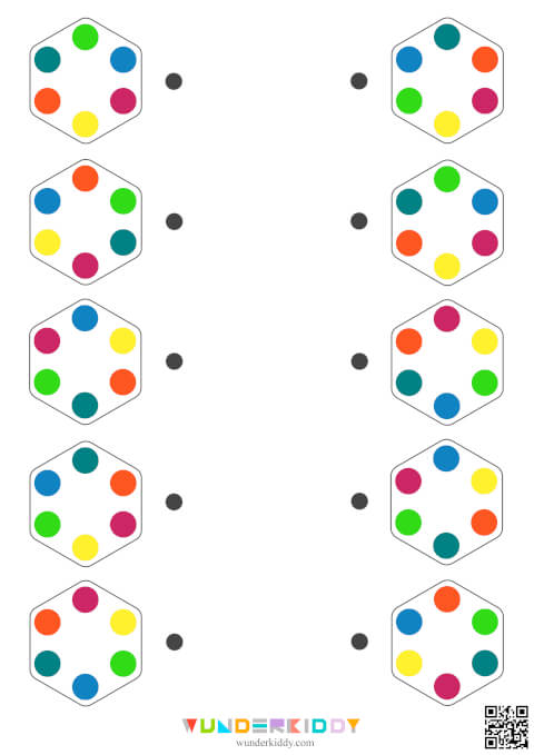 Рабочие листы «Найди пару: шестиугольники» - Изображение 3