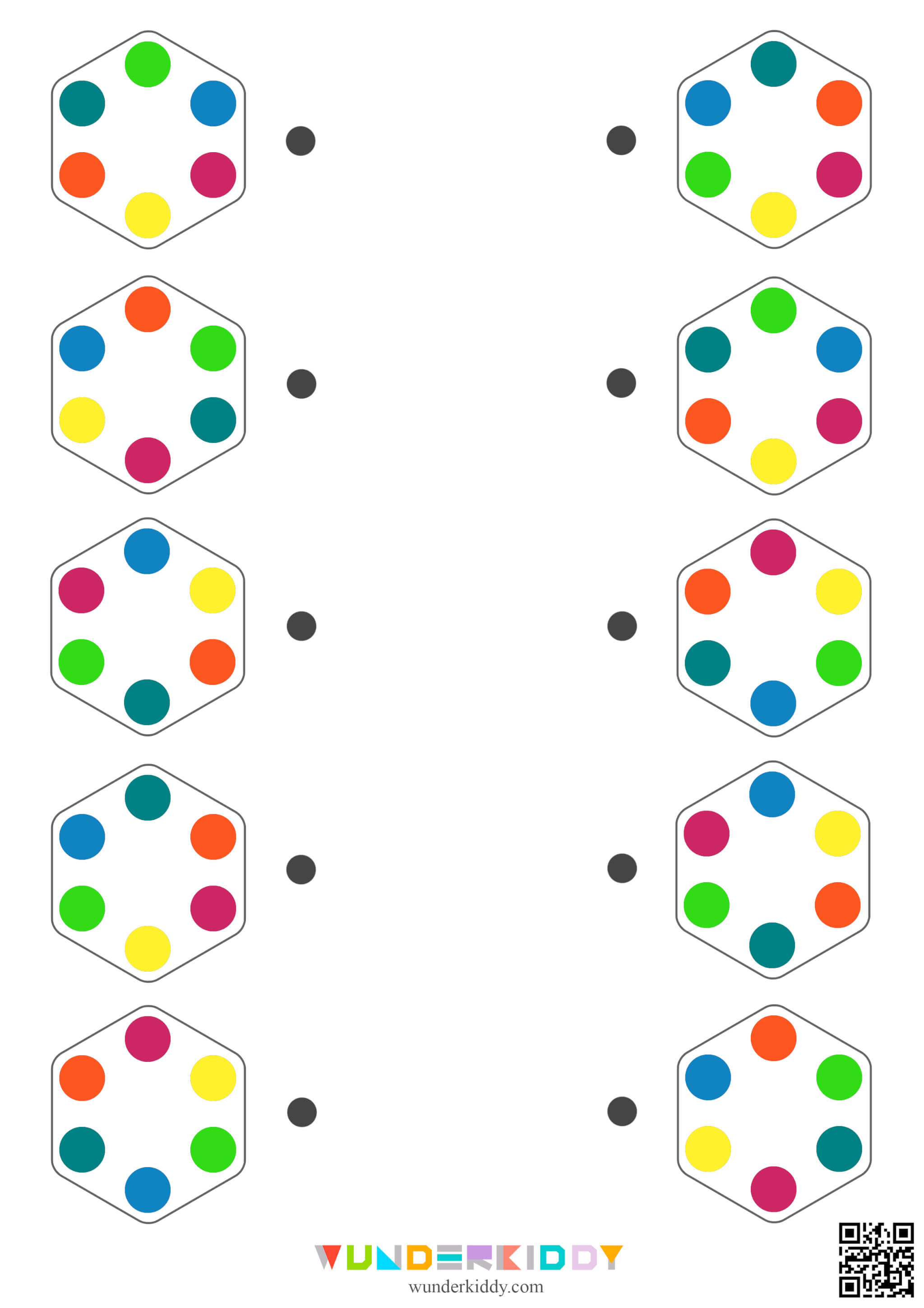 Hexagon Visual Logic Worksheets - Image 3