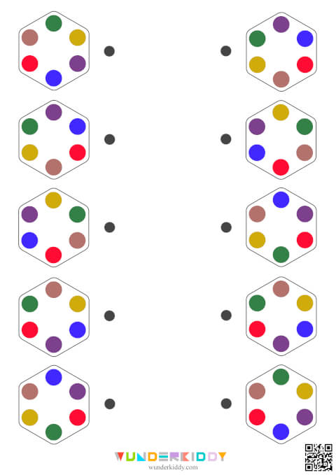 Рабочие листы «Найди пару: шестиугольники» - Изображение 4