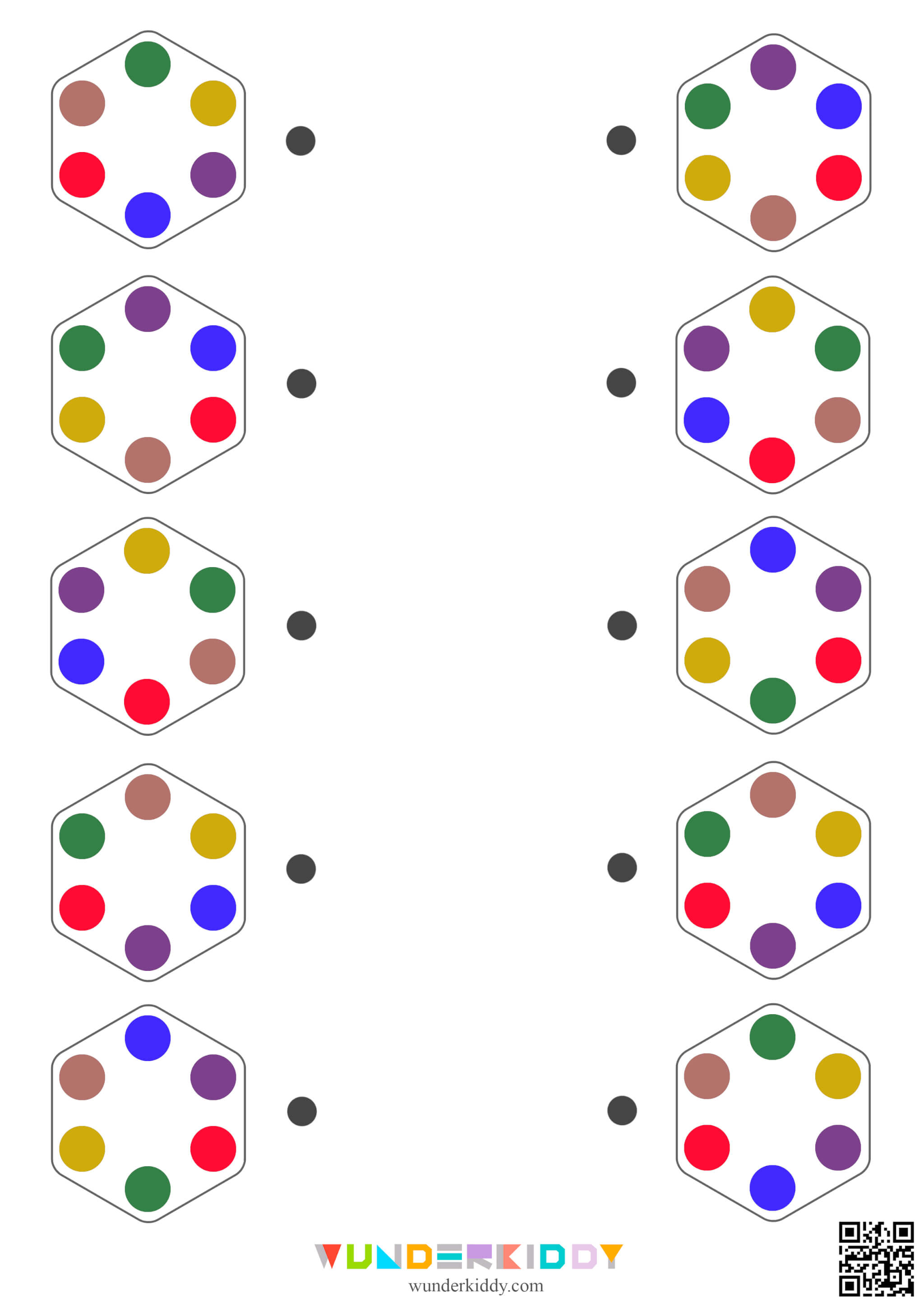 Hexagon Visual Logic Worksheets - Image 4