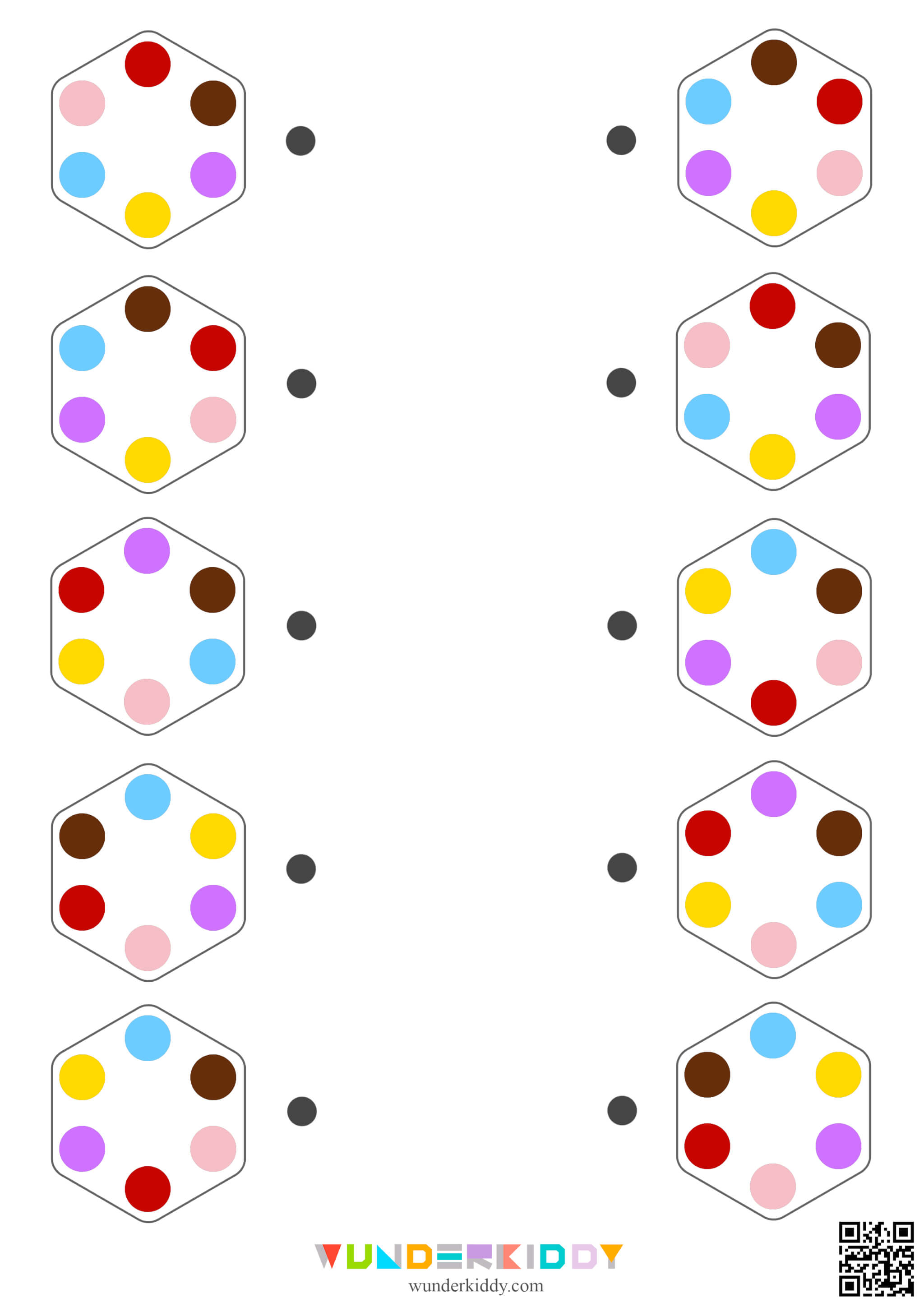 Hexagon Visual Logic Worksheets - Image 5