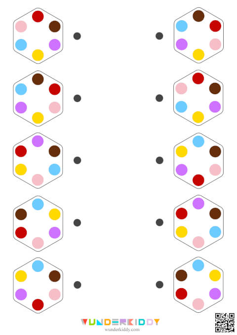 Рабочие листы «Найди пару: шестиугольники» - Изображение 5