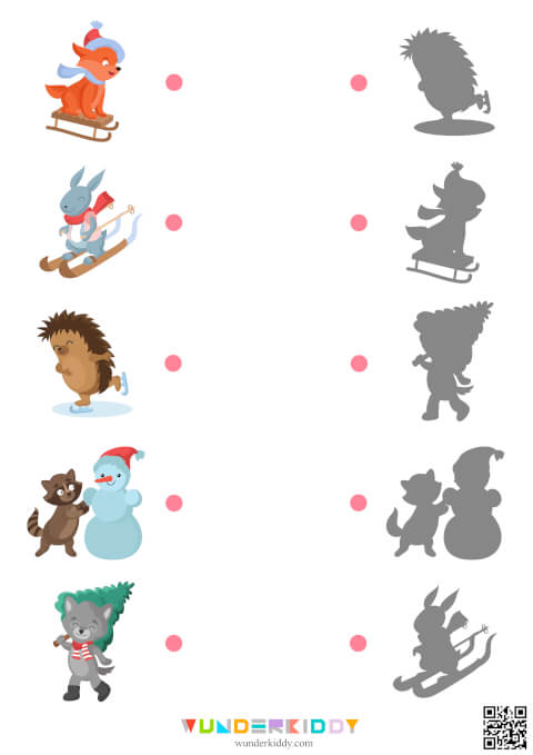 Holiday Animals Matching Worksheet - Image 4