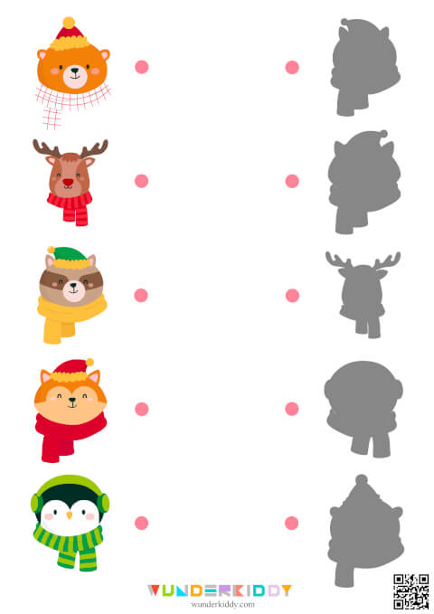 Holiday Animals Matching Worksheet - Image 5
