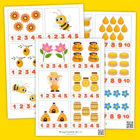Сartes de mathématiques « Abeilles et miel » - Image 2
