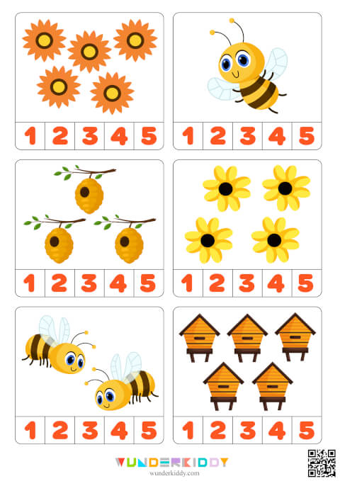 Сartes de mathématiques « Abeilles et miel » - Image 4