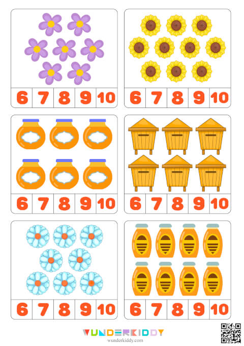 Сartes de mathématiques « Abeilles et miel » - Image 6