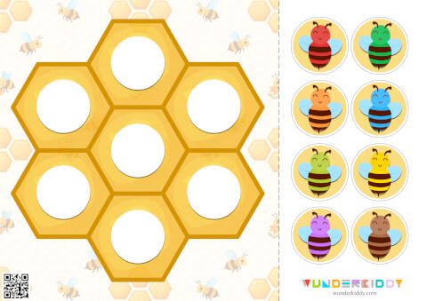 Bee Themed Logic and Color Matching Activity - Image 2