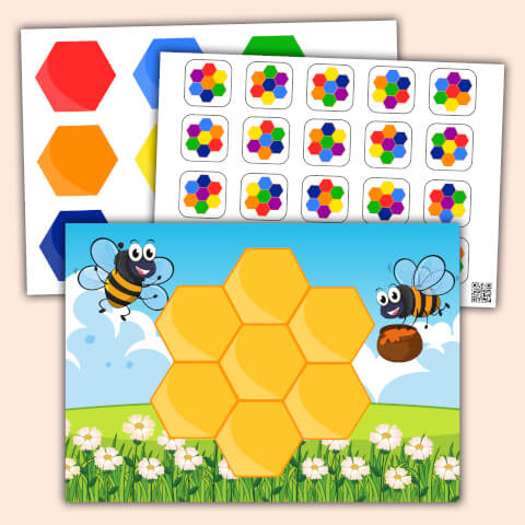 Wabenspiel für Vorschulkinder - Bild 2