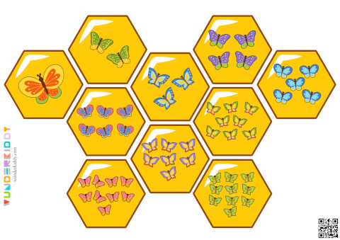 Дидактическая игра «Цифры для детей - Пчелиные соты» - Изображение 9