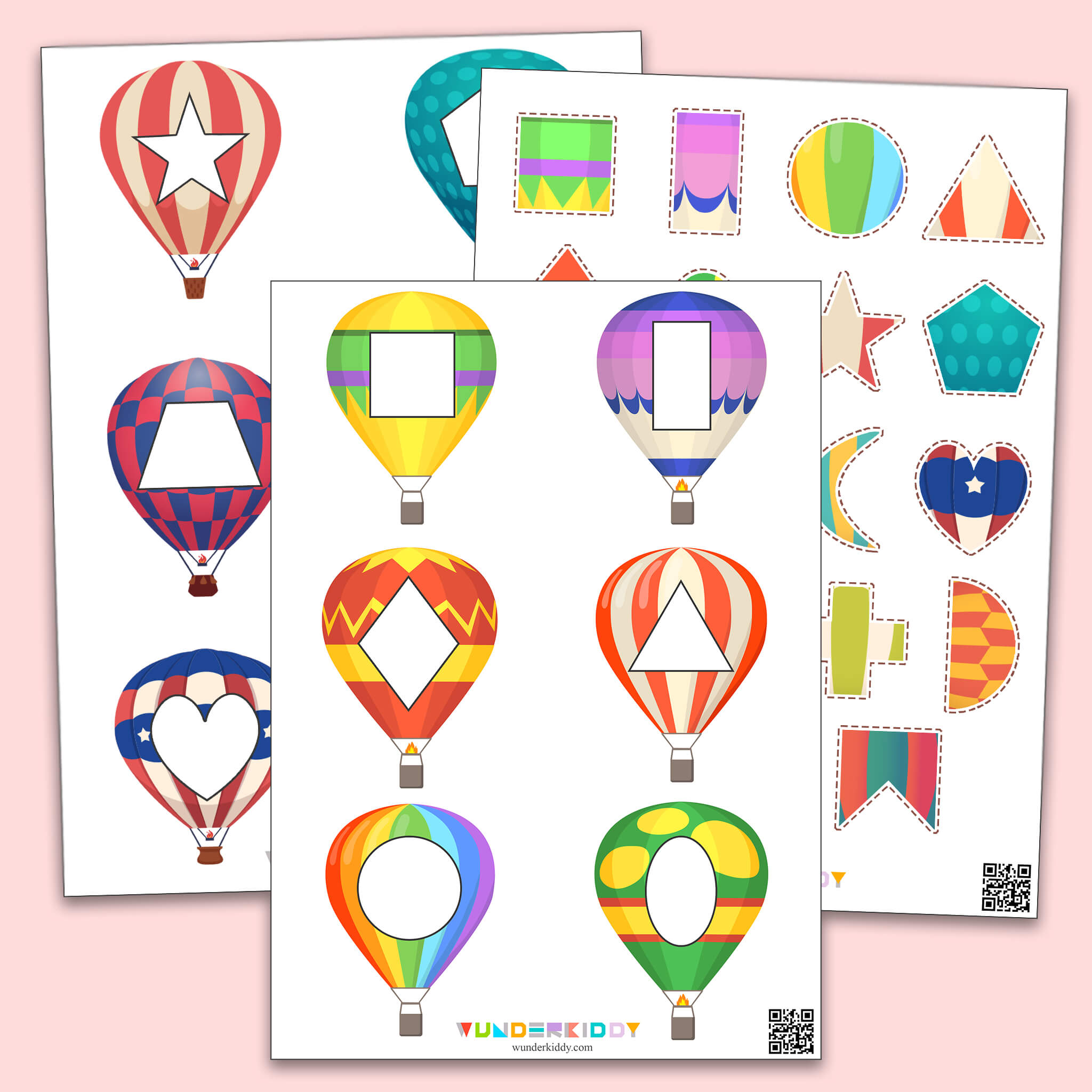 Easy Puzzle Game for Kids Hot Air Balloons