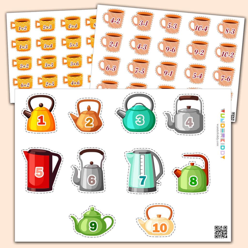 Single Digit Addition and Subtraction Worksheet Hot Tea