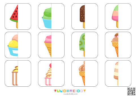 Симметрия для детей «Мороженое» - Изображение 3
