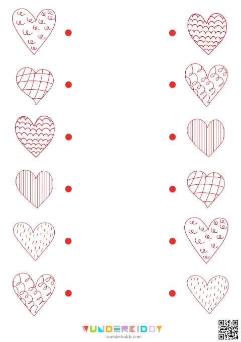 Робочі аркуші «З'єднай однакові серця» - Зображення 5