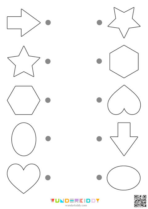 Printable Shape Matching Worksheets - Image 3
