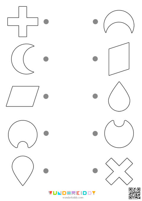 Printable Shape Matching Worksheets - Image 4