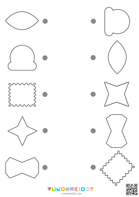 Printable Shape Matching Worksheets - Image 5