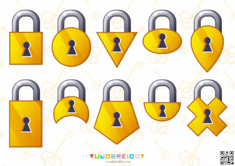 Key and Lock Shapes File Folder Game - Image 2