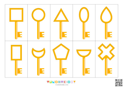 Key and Lock Shapes File Folder Game - Image 3