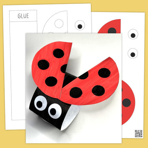 Paper Ladybug Craft Template - Image 2