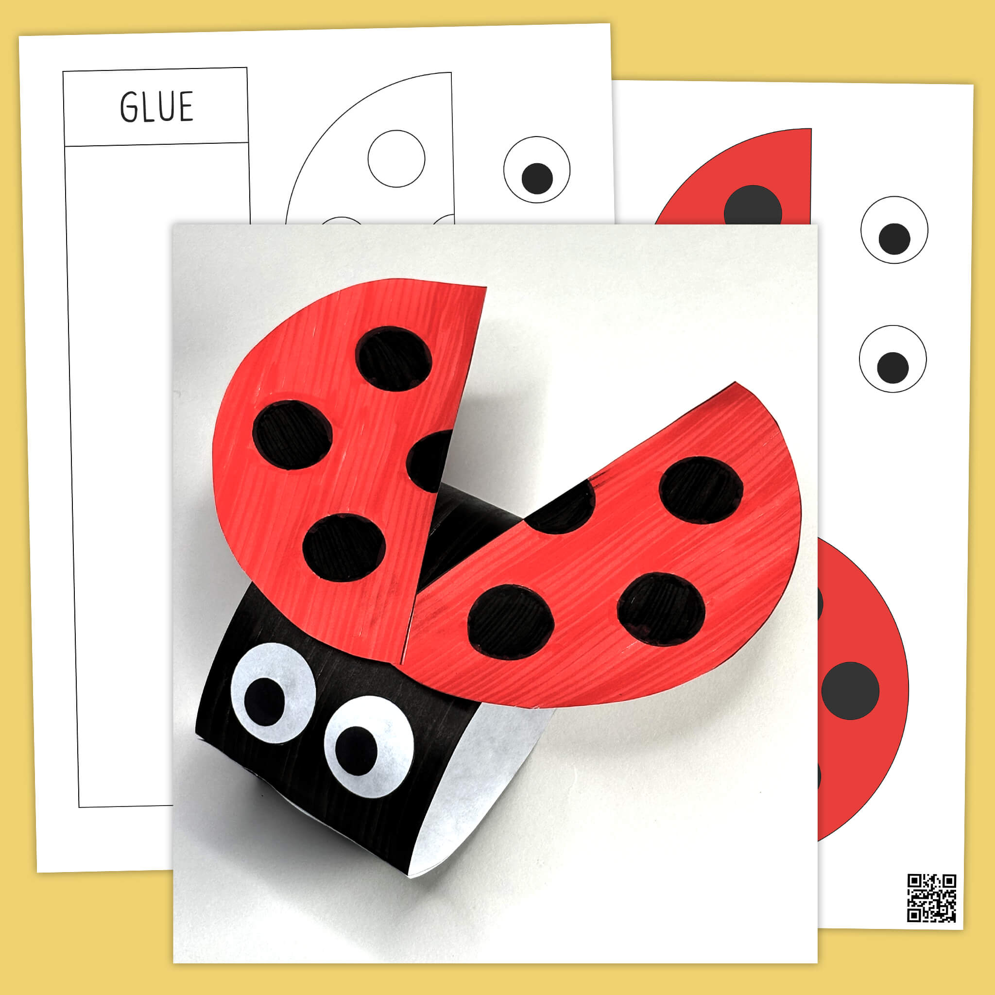 Paper Ladybug Craft Template