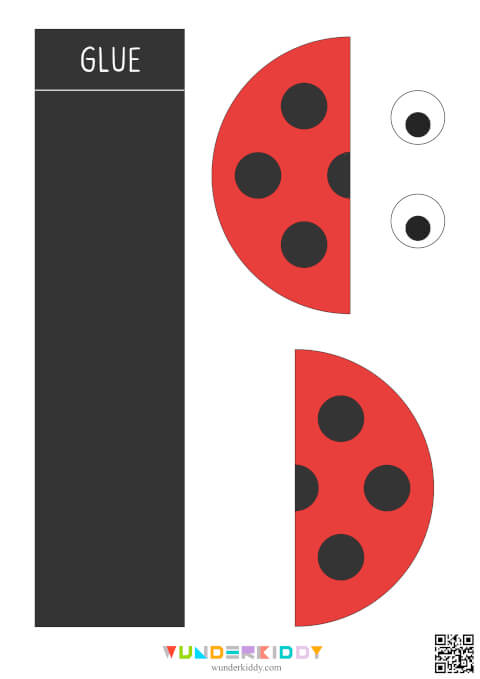 Paper Ladybug Craft Template - Image 4