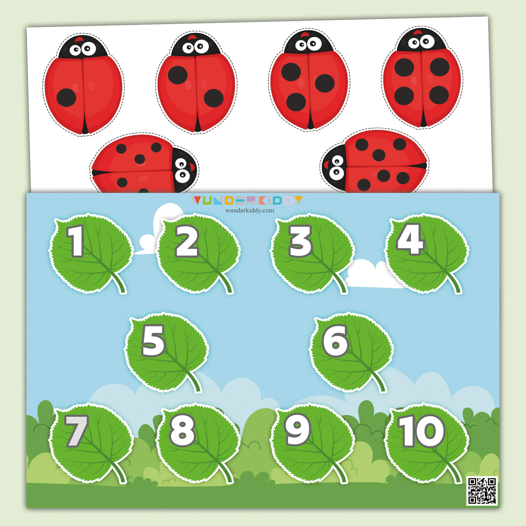 Ladybug and Leaf Math Activity
