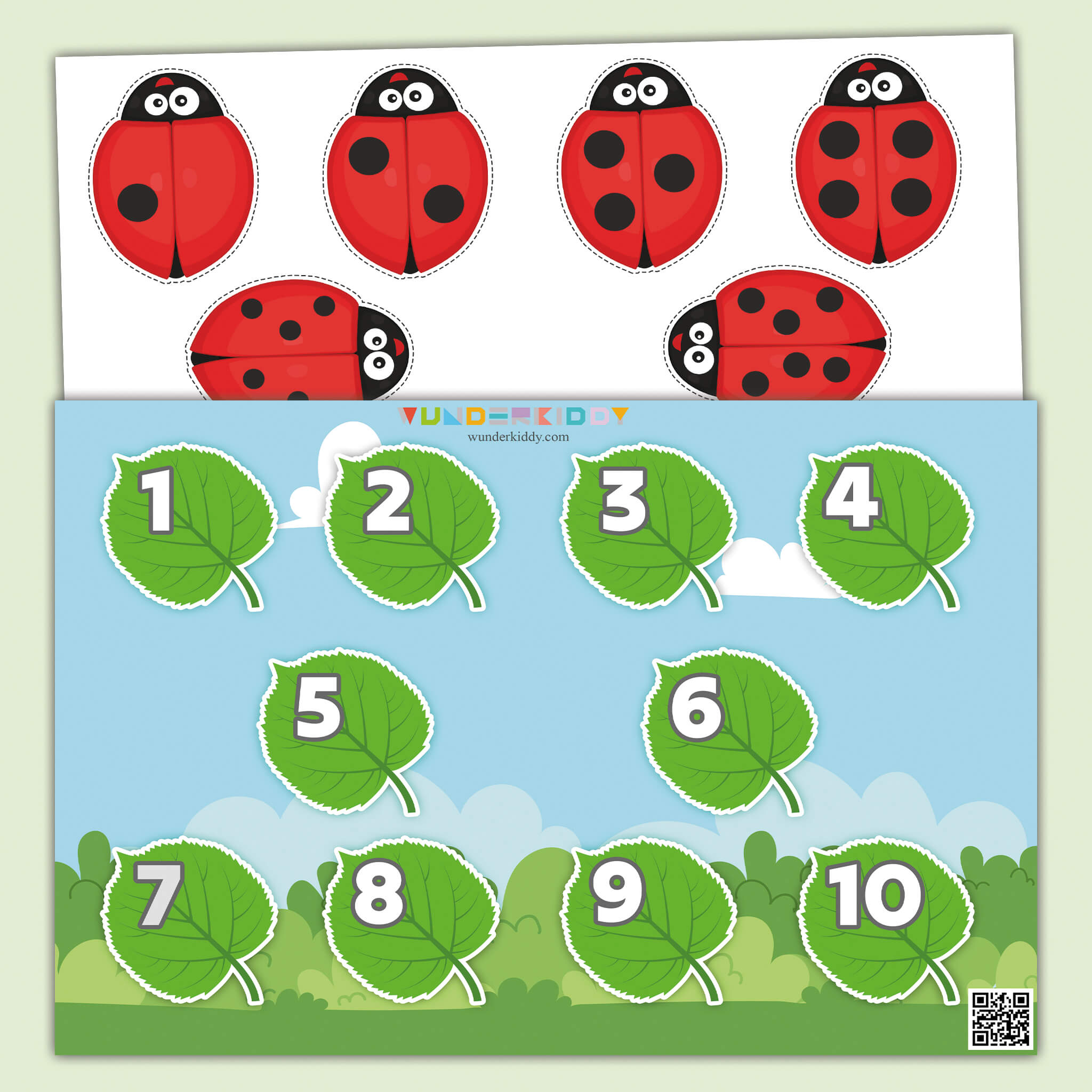 Printable Math Ladybug Number Counting Activity