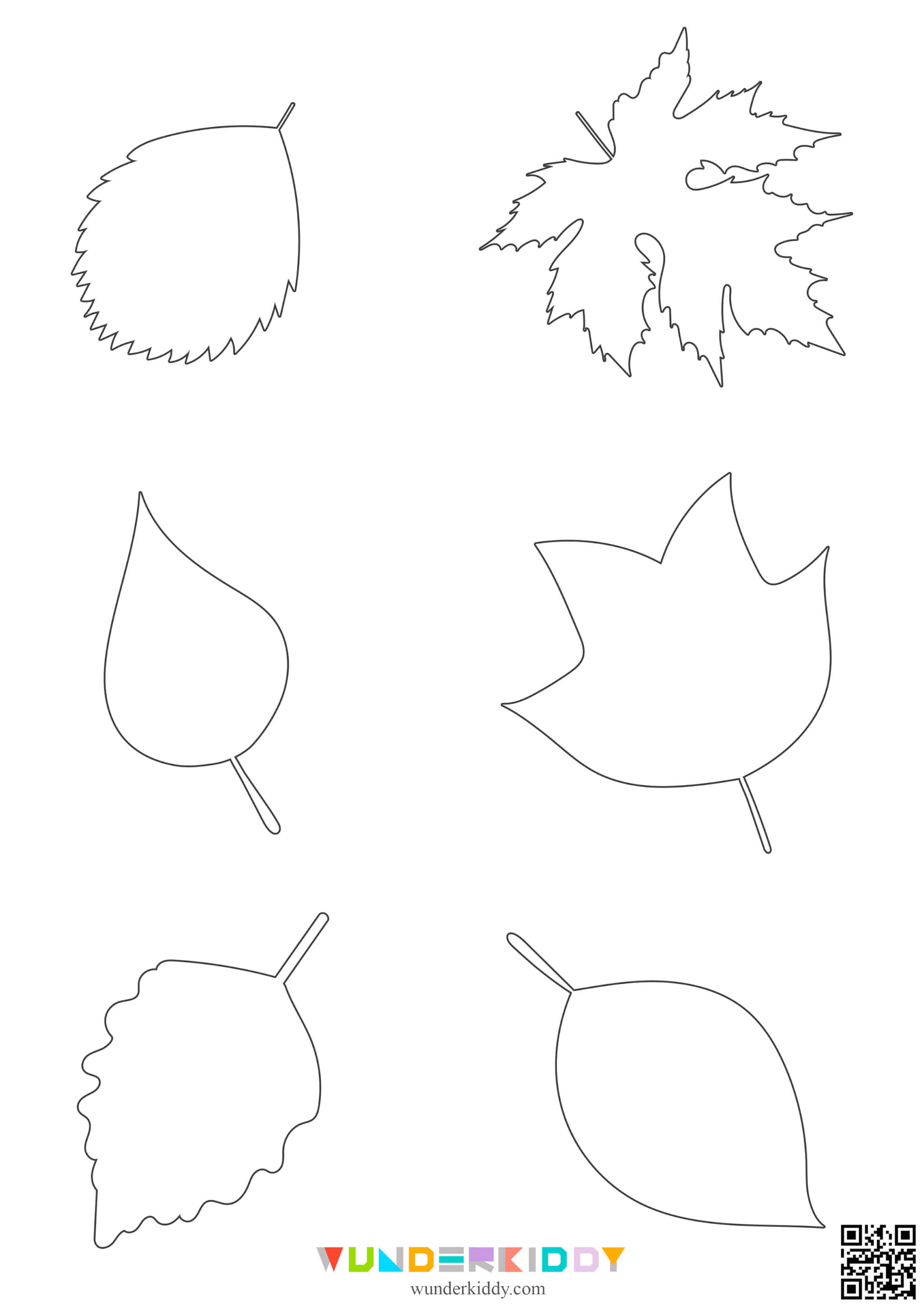 Шаблони та розмальовки «Осіннє листя» - Зображення 5